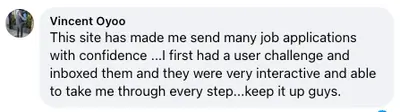 Customer testimonial showcasing successful resume results